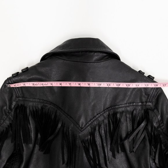 Philosophy Di Lorenzo Serafini black fringe buffalo leather jacket - Picture 11 of 16